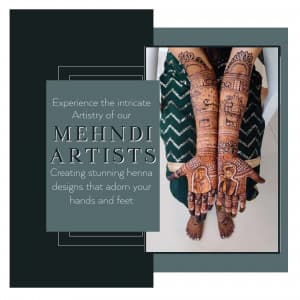 Mehndi Artist marketing post