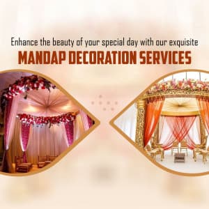 mandap decoration promotional template