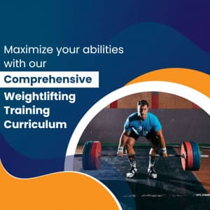 Weightlifting Academies promotional template