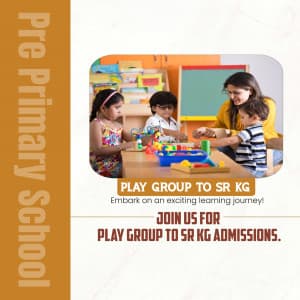 Pre Primary School promotional poster