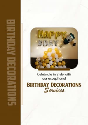 Birthday Decorations business banner