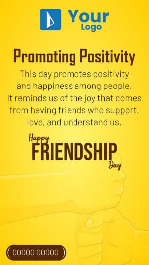 Important of friendship day illustration