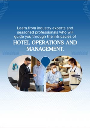 Hotel Management Course marketing poster
