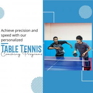 Table Tennis Academies promotional template