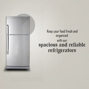 Refrigerator marketing poster