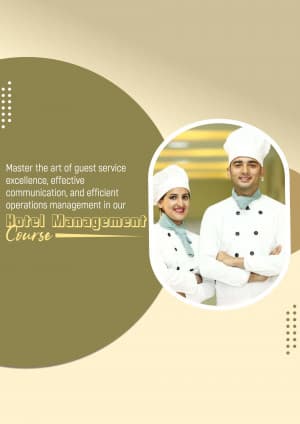 Hotel Management Course flyer