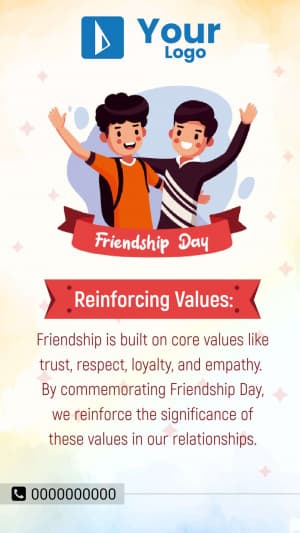 Important of friendship day flyer