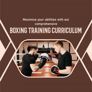 Boxing Academies promotional template