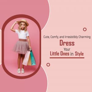 Kids clothes promotional poster