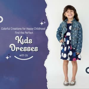 Kids clothes promotional images