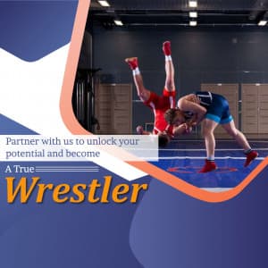 Wrestling Academies business flyer