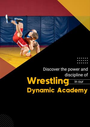 Wrestling Academies marketing poster