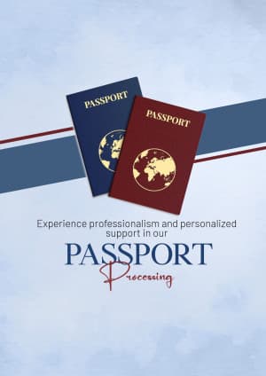 Passport promotional template