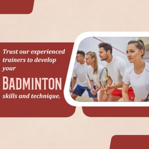 Badminton Academies business template