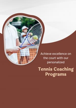 Tennis Academies promotional template