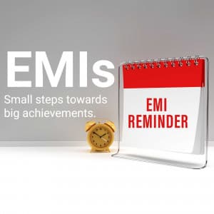 EMI reminder whatsapp status poster