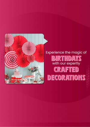 Birthday Decorations business template