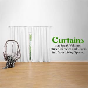 Curtains business flyer