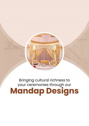 mandap decoration marketing poster