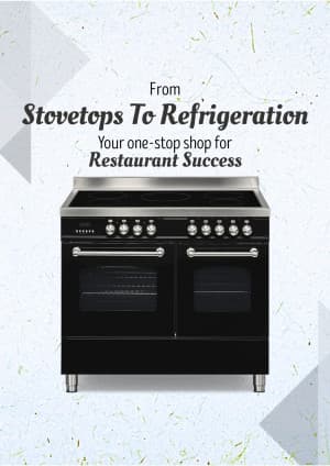 Commercial kitchen Equipment promotional poster