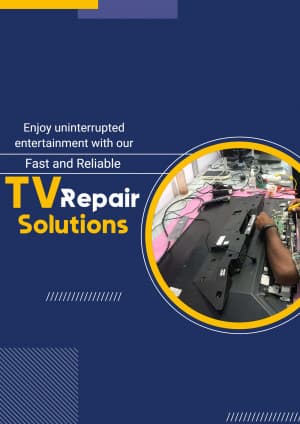 T V  Repair Service promotional poster