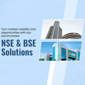 NSE & BSE Stock Exchange promotional images