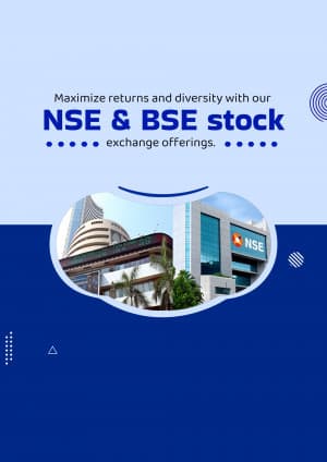 NSE & BSE Stock Exchange business flyer
