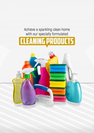 House Cleaning Products promotional template