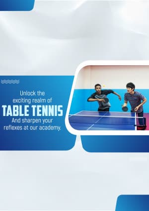 Table Tennis Academies business template