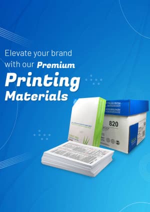 Printing Material business flyer