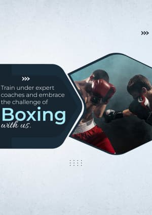 Boxing Academies marketing poster