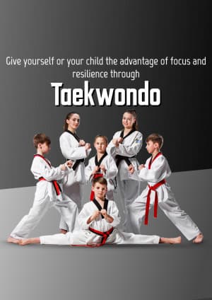 Taekwondo Academies business template