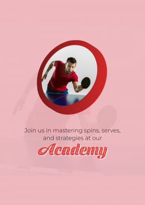 Table Tennis Academies template