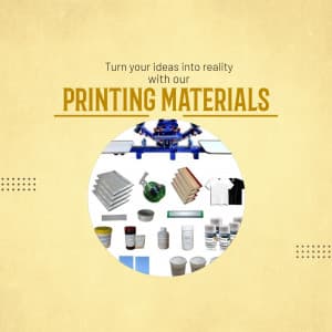 Printing Material marketing poster