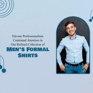 Men Formal Shirts business flyer