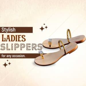 Ladies Slippers marketing poster