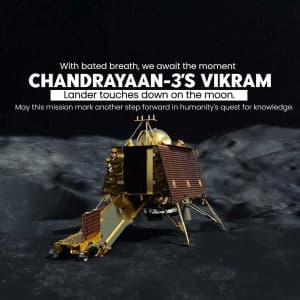 Chandrayaan-3 Moon Landing Instagram flyer