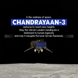 Chandrayaan-3 Moon Landing Social Media poster