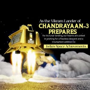 Chandrayaan-3 Moon Landing creative image