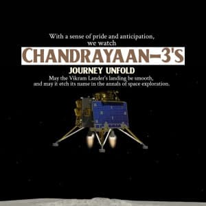 Chandrayaan-3 Moon Landing Facebook Poster