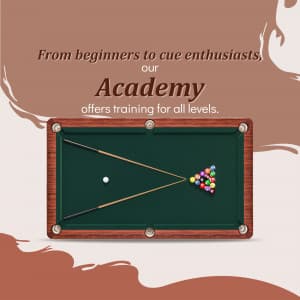 Billiards and Snooker Academies promotional template