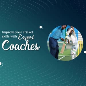 Cricket Academies promotional template