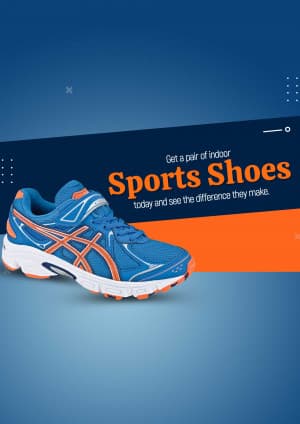 Indoor Sports Shoes marketing poster