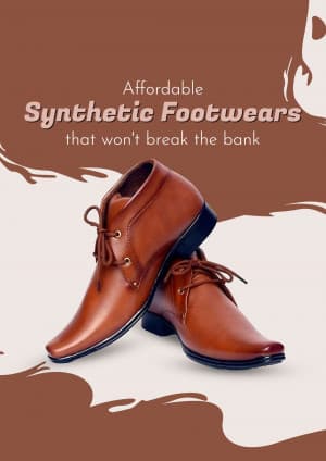 Synthetic Footwear marketing poster