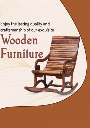 Wooden Furniture marketing poster