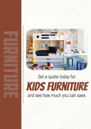 Kids Furniture marketing poster