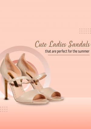 Ladies Sandal marketing poster
