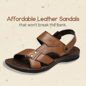 Leather Sandals promotional template