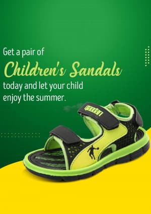 Children Sandals marketing poster