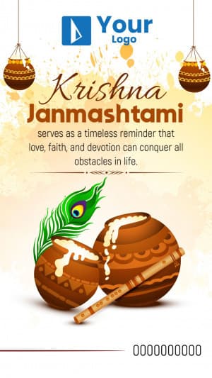 Importance of Janmashtami Facebook Poster